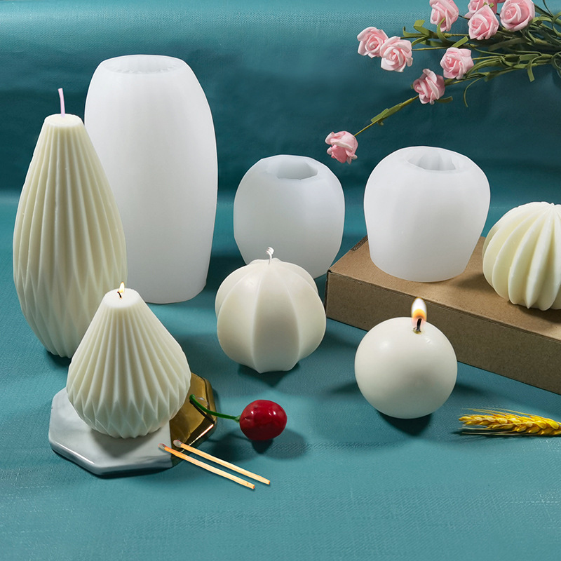 Soap Making Homemade - 3D Silikon Mum Kalıpları Geometrik Şekilli