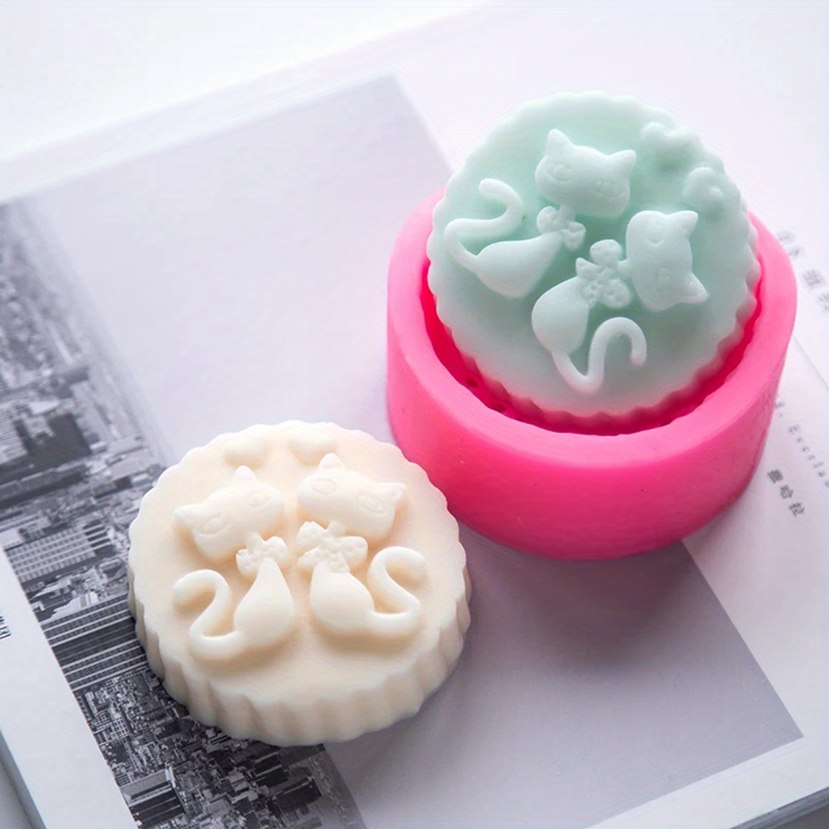 Soap Making Things - 1 Parça Silikon Kedi Sabun Kalıbı