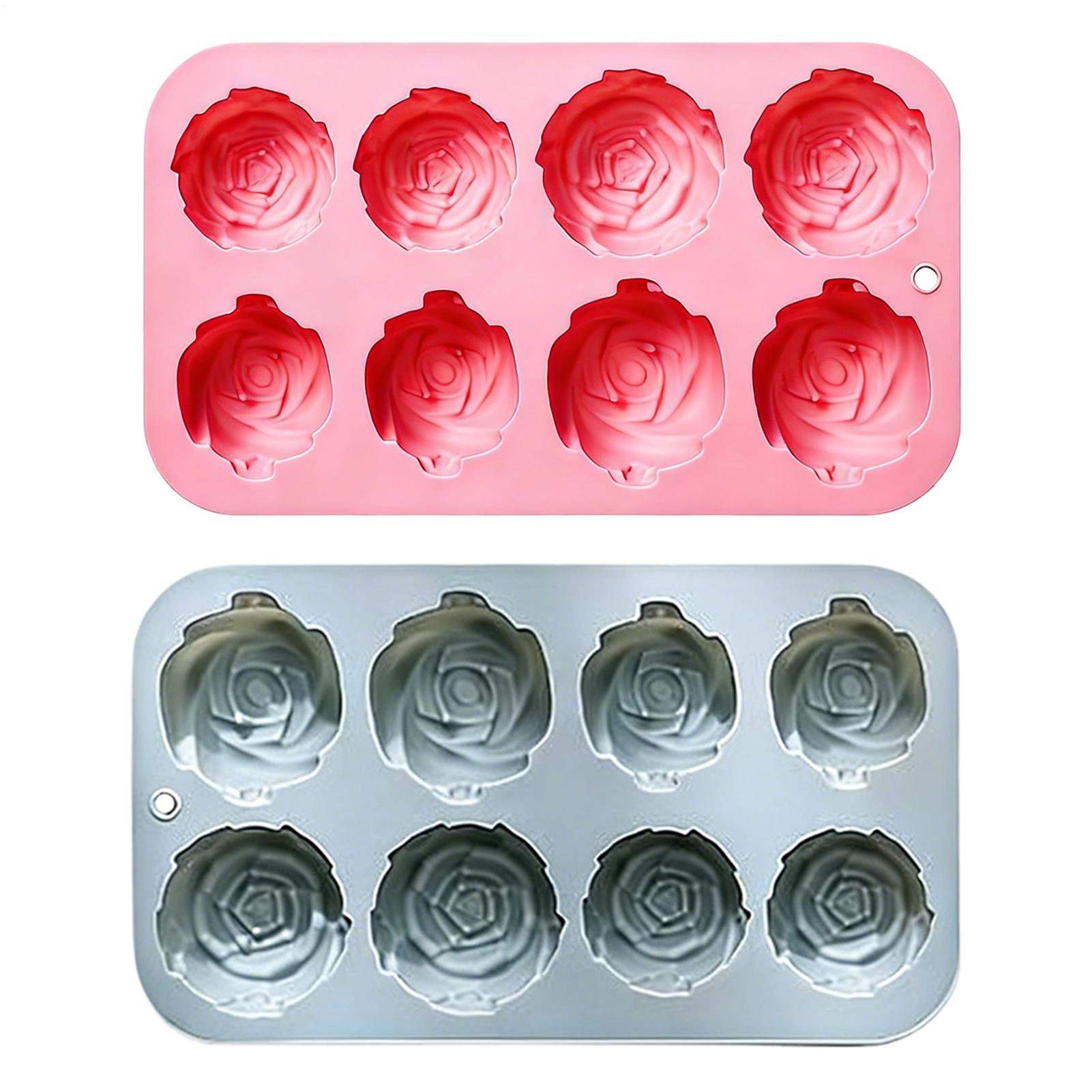 Soap Making In Home - 8 Delikli Gül Çiçeği Silikon Kalıplar