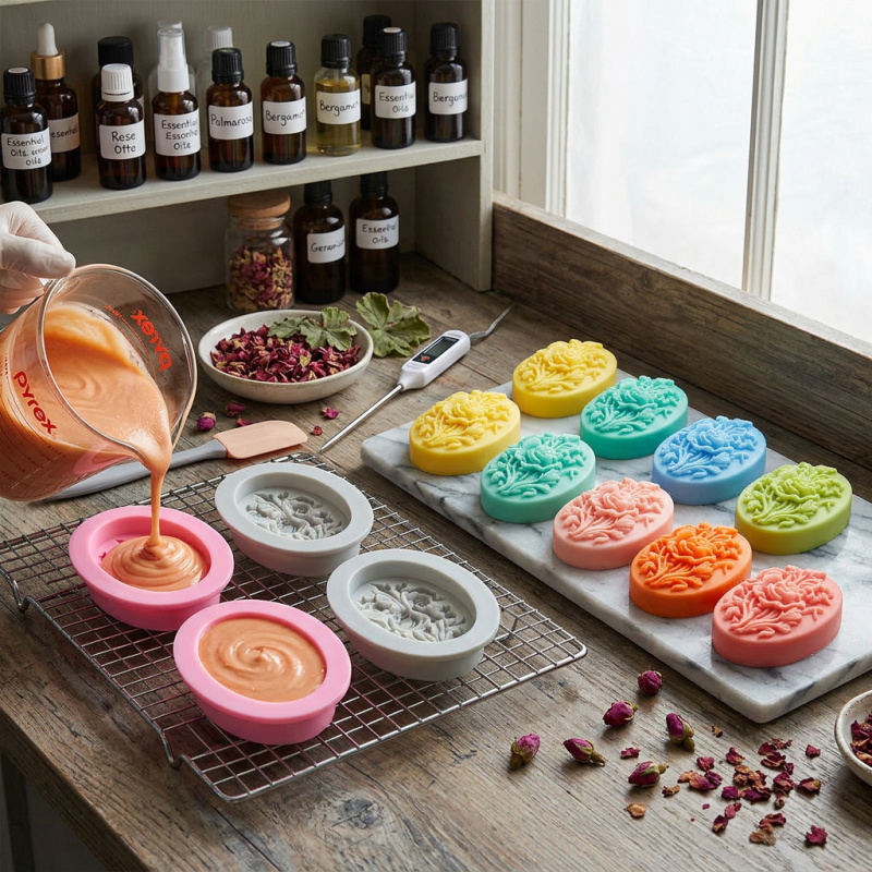 4 Çiçek şekilli silikon kalıp, - Soap Making Organic incelemesi ve fiyatı