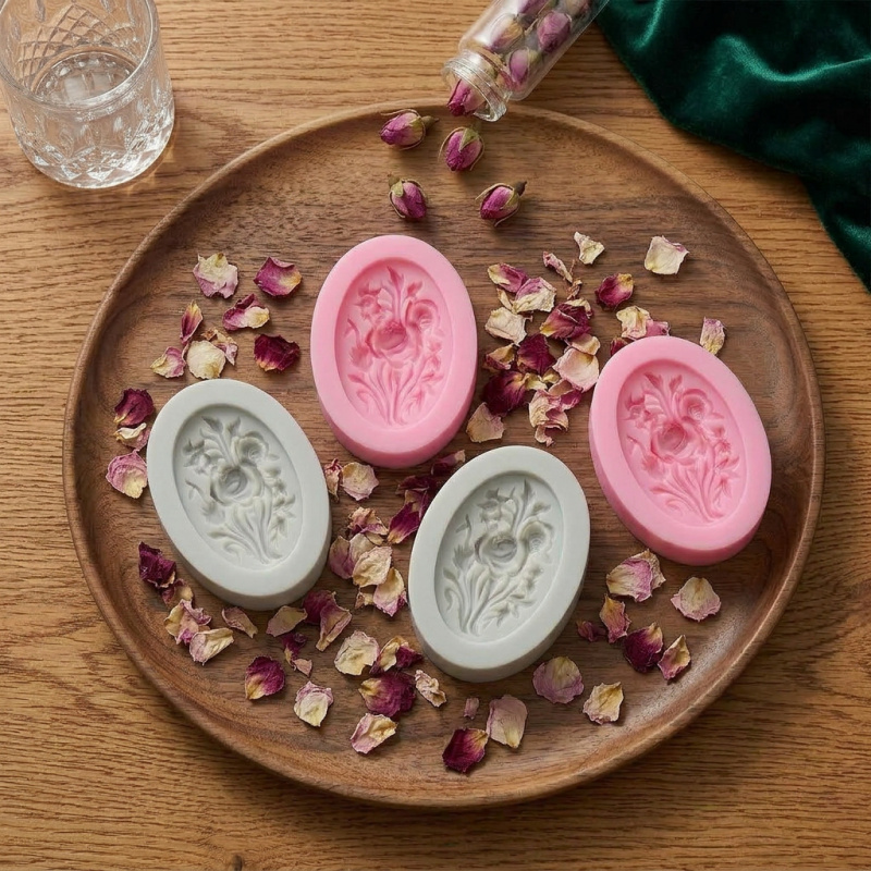 4 Çiçek şekilli silikon kalıp, - Soap Making Organic incelemesi ve fiyatı